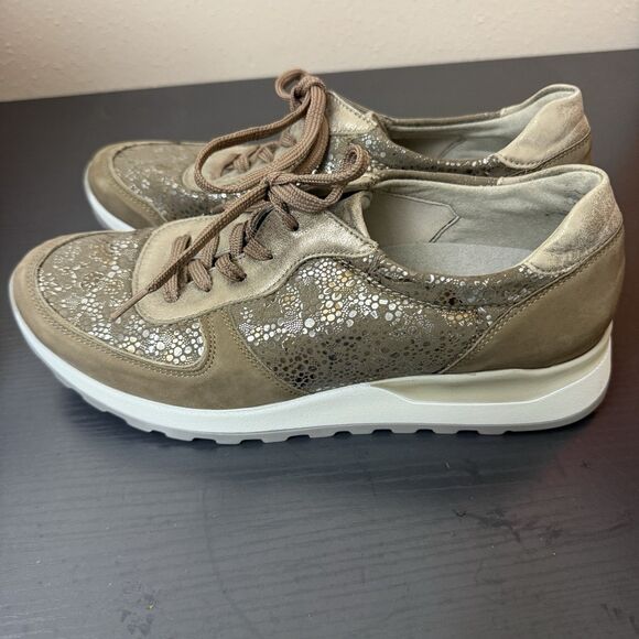 Waldlaufer Sneakers Women’s  Size UK 7 US 9.5 Beige Metallic Shoes Comfort - Picture 5 of 12